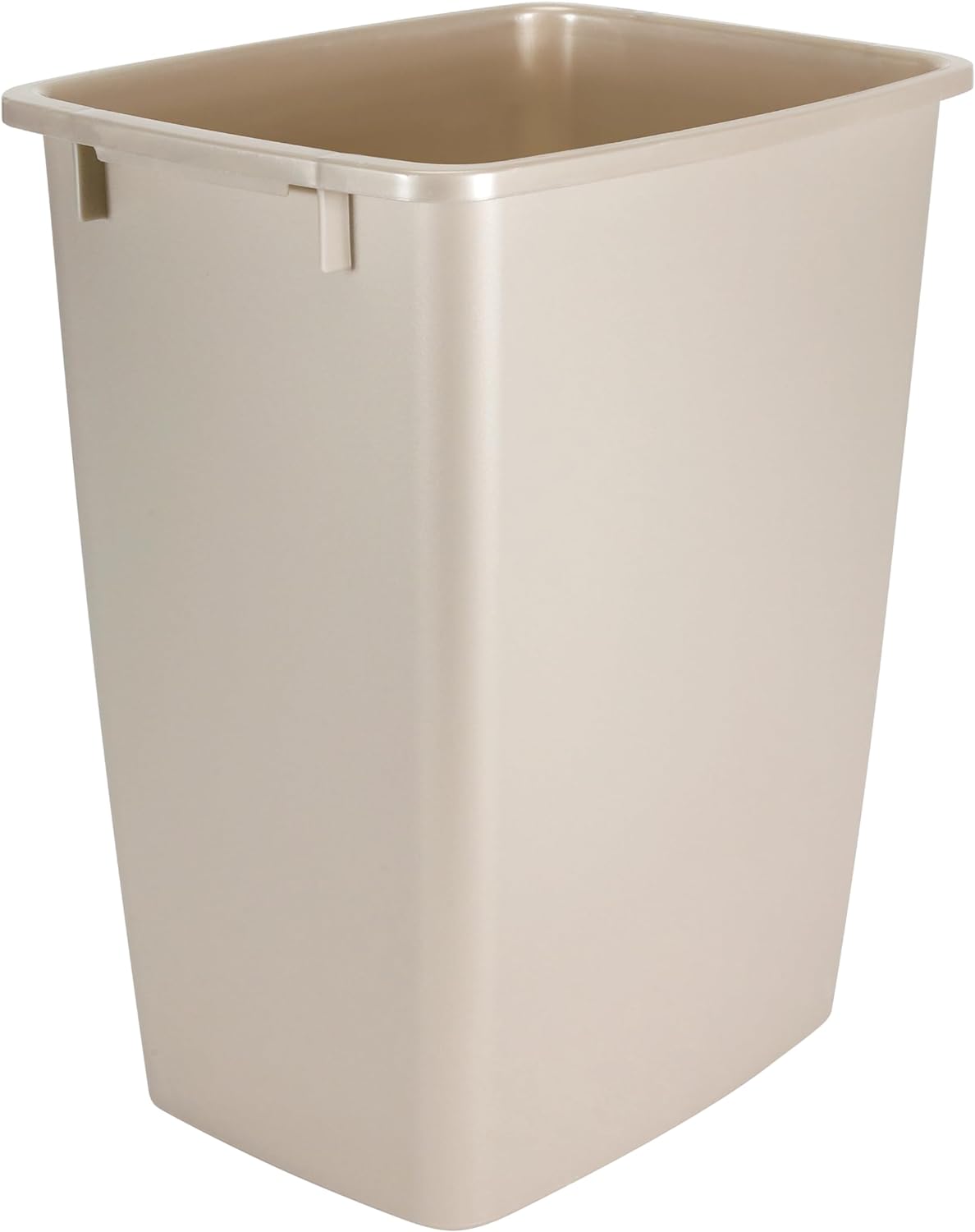 Small Trash  9-Gallons, Beige, Plastic Garbage Can/Wastebasket for Kitchen/Bathroom fits Under-