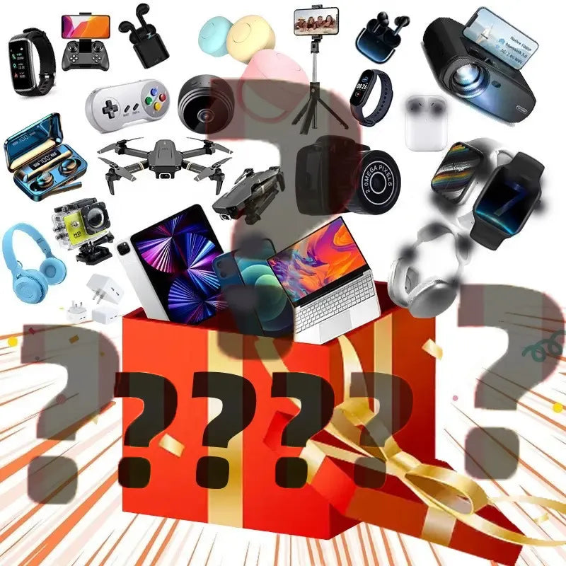 Electronic Products Mystery Lucky Gift Box has a Chance to Open: Wireless Gaming Earphones, Cameras, Drones